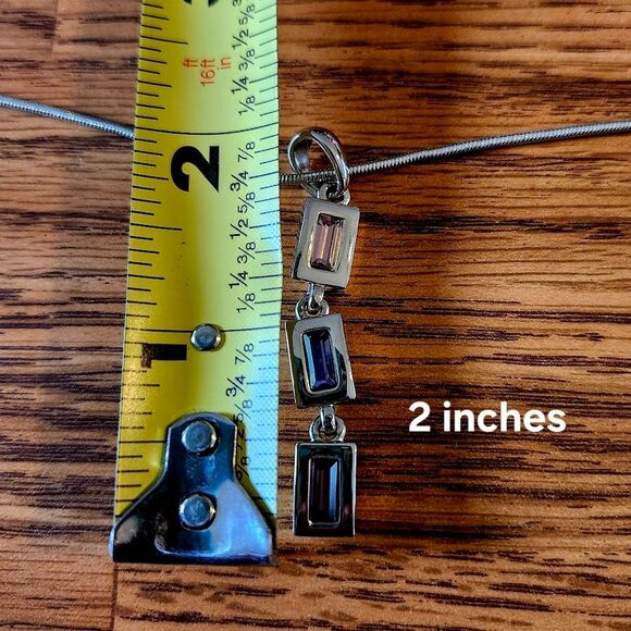 LIA SOPHIA Y Drop Crystal And Silver Necklace FEMININE! - Picture 5 of 9